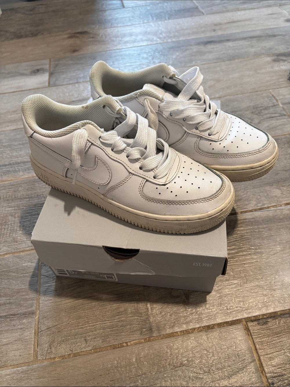 Nike White Low-Top Leather Sneakers